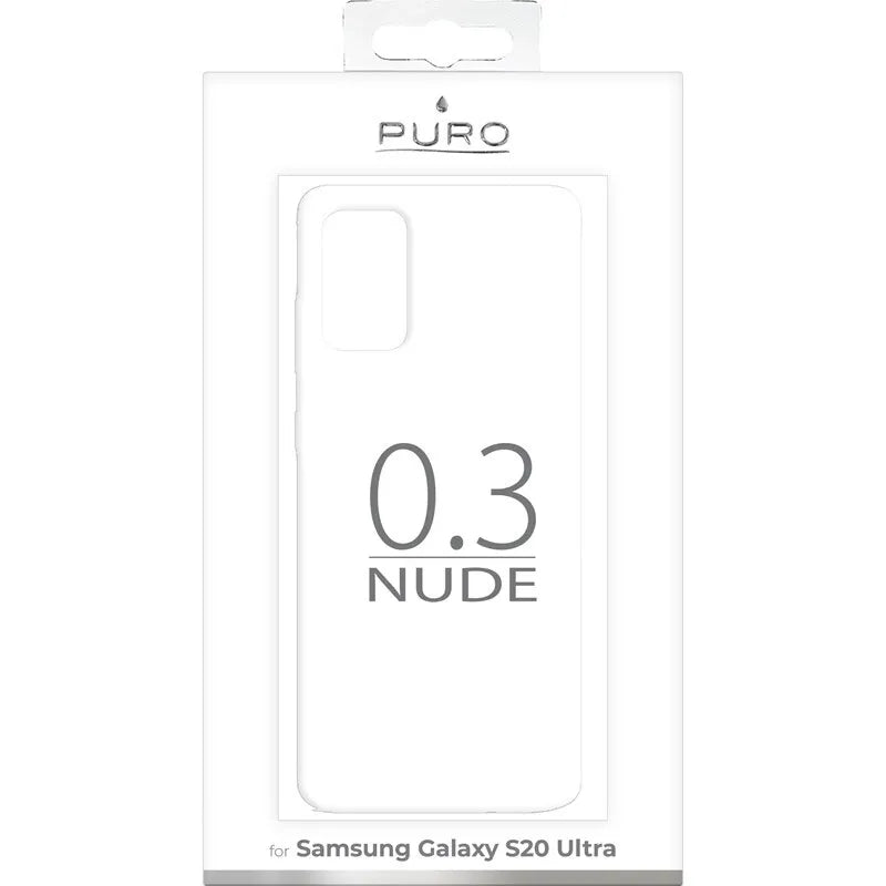 PURO 0.3 Nude – dėklas Samsung Galaxy S20 Ultra (skaidrus)