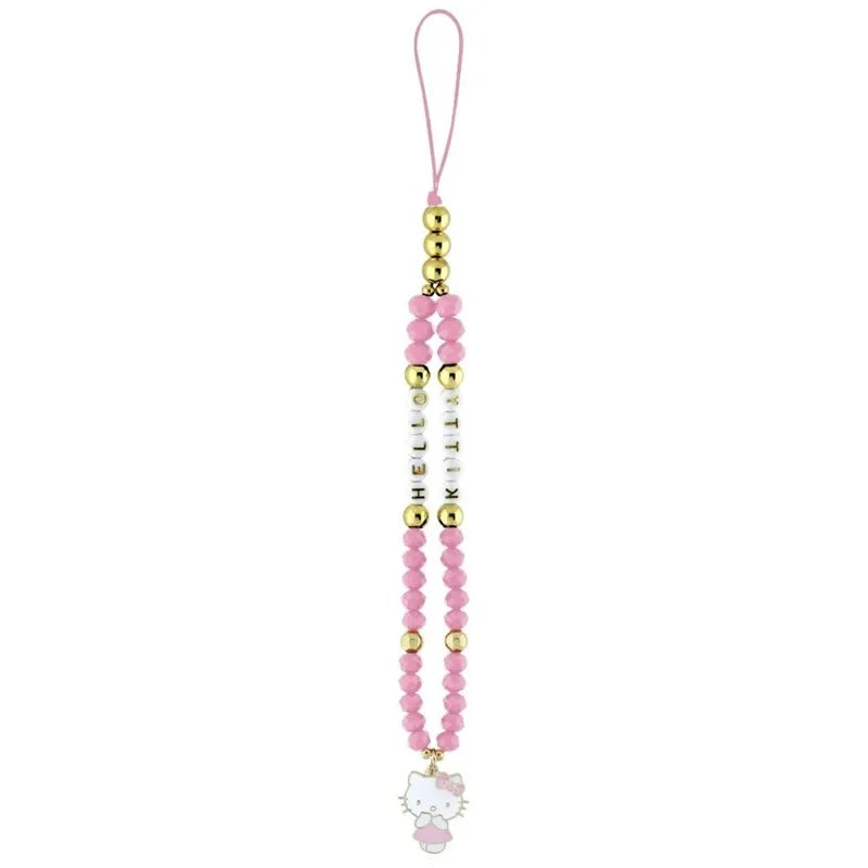 Hello Kitty Pearls and Beads Kitty Charm - telefono pakabukas (rožinis)