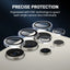 Crong Lens Ring – grūdintas stiklas Samsung Galaxy S24 Ultra kameros lęšiams (skaidrus)