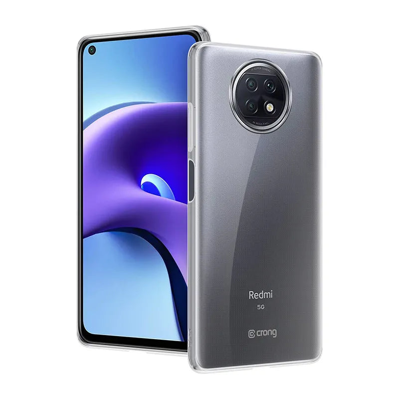 Crong Crystal Slim Cover – dėklas, skirtas Xiaomi Redmi Note 9T (skaidrus)