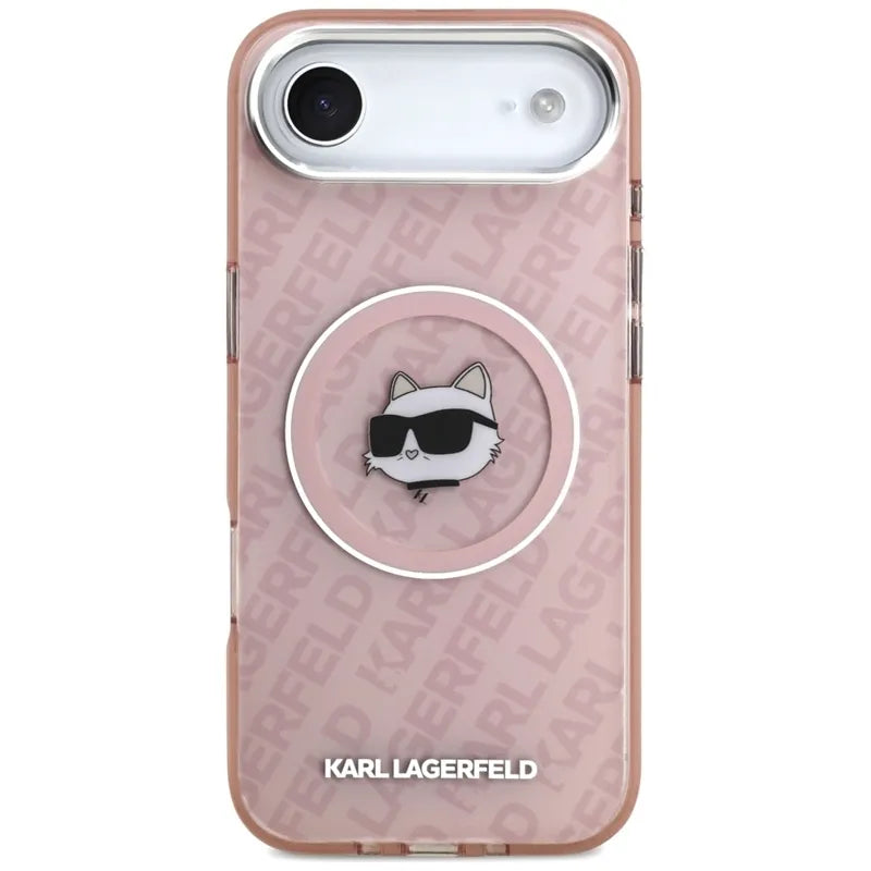 Karl Lagerfeld IML Choupette Head Logo MagSafe – dėklas iPhone Air (rožinis)