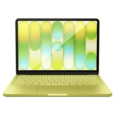 Spigen Glas.tR Slim FC – grūdintas stiklas MacBook Neo (juodas rėmelis)