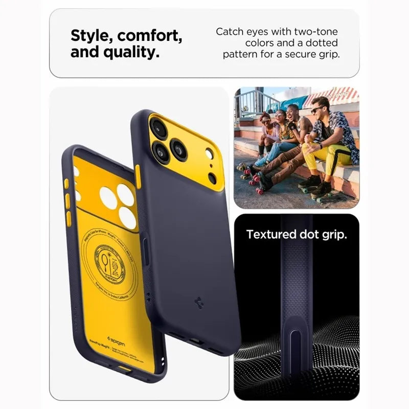 Spigen Nano Pop Mag MagSafe – dėklas, skirtas iPhone 18 Pro Max / 17 Pro Max (Blueberry Navy)