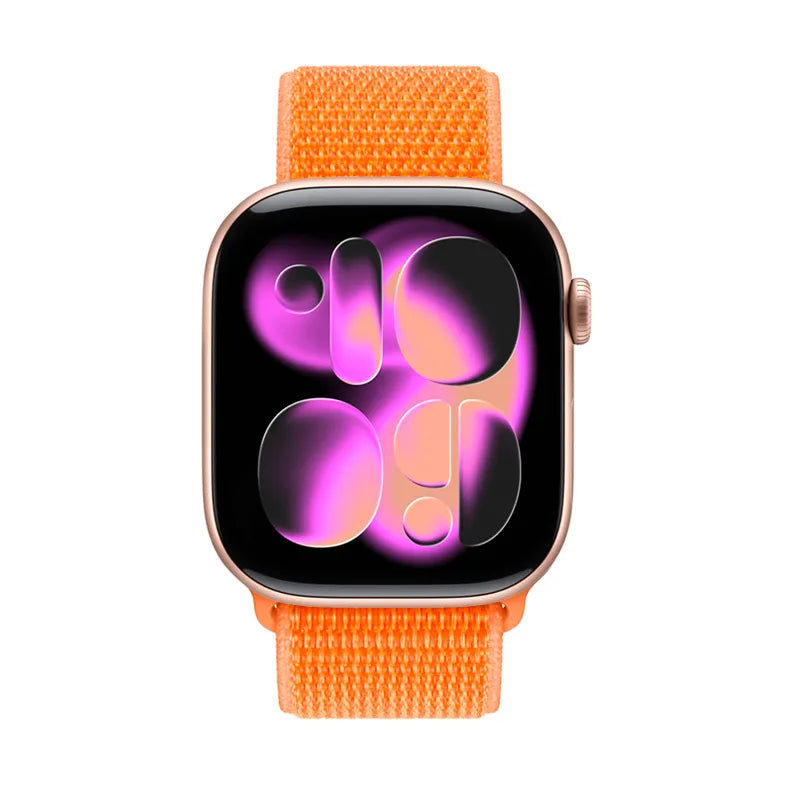 Crong Nylon – sportinis dirželis Apple Watch 38/40/41/42 mm (Tropical Orange)