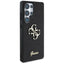 Guess Fixed Glitter Big 4G Metal Logo – dėklas Samsung Galaxy S25 Ultra telefonui (juodas)