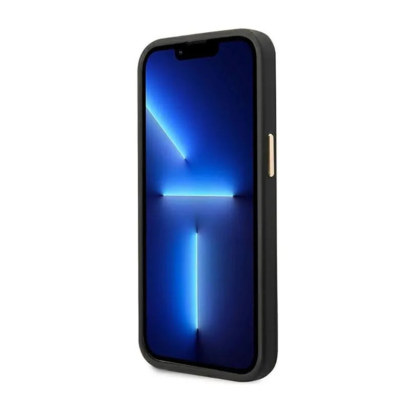 Guess Croco Collection – dėklas iPhone 14 Plus (juodas)
