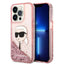Karl Lagerfeld Liquid Glitter NFT Karl's Head – dėklas iPhone 14 Pro (rožinis)
