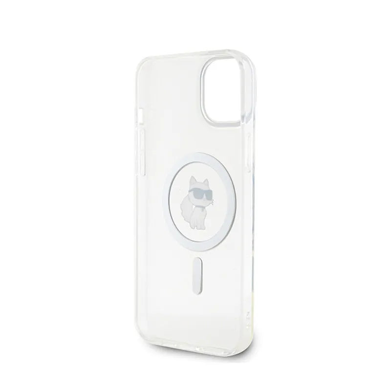 Karl Lagerfeld IML Choupette MagSafe - Dėklas iPhone 15 Plus (skaidrus)