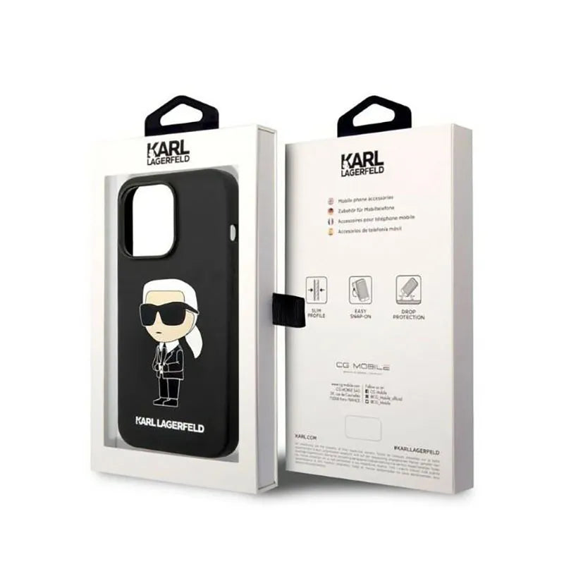 Karl Lagerfeld Silicone NFT Ikonik – dėklas, skirtas iPhone 14 Pro (juodas)