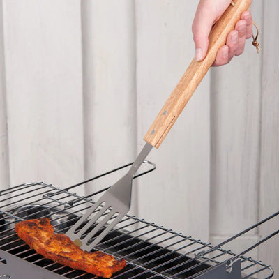 BBQ – kepsninės mentelė, ąžuolinė rankena, 41 cm