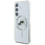 Karl Lagerfeld Button Karl & Choupette Heads Printed Logo MagSafe - Dėklas skirtas Samsung Galaxy S25 (Baltas)