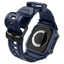 Spigen Rugged Armor Pro – dirželis su dėklu Apple Watch 10 46 mm (tamsiai mėlynas)