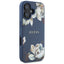 „Guess Grained Printed Flower Pattern MagSafe“ – dėklas „iPhone 16“ (mėlynas)