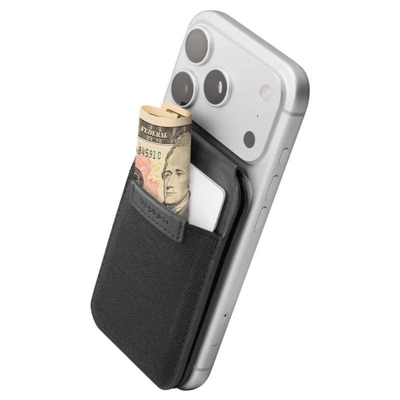 Spigen Slim Fold S314-4 MagSafe – magnetinė piniginė su stovo funkcija (juoda)