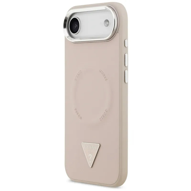 Guess Triangle Logo MagSafe – dėklas iPhone Air (rožinis)