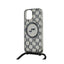 Karl Lagerfeld IML Crossbody Monogram Karl & Choupette Head MagSafe – Dėklas iPhone 15 / 14 / 13 (juodas)