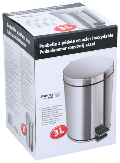 Pedalinis šiukšlių kibiras 3 l, 170×227×258 mm, 871125256933