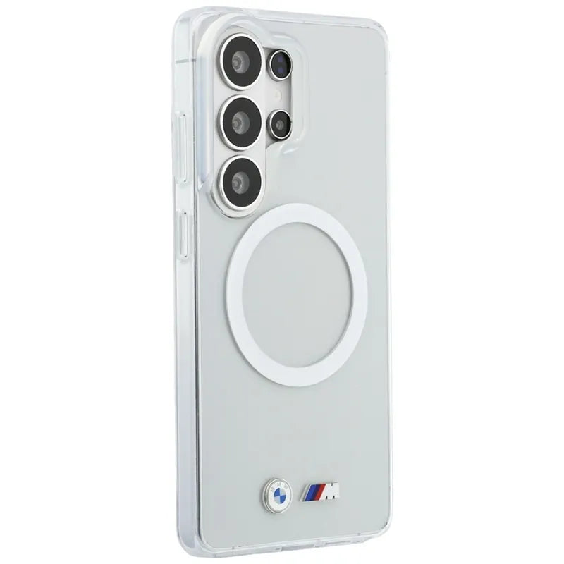 BMW IML Shockproof Metal Logo MagSafe – dėklas Samsung Galaxy S26 Ultra (skaidrus)