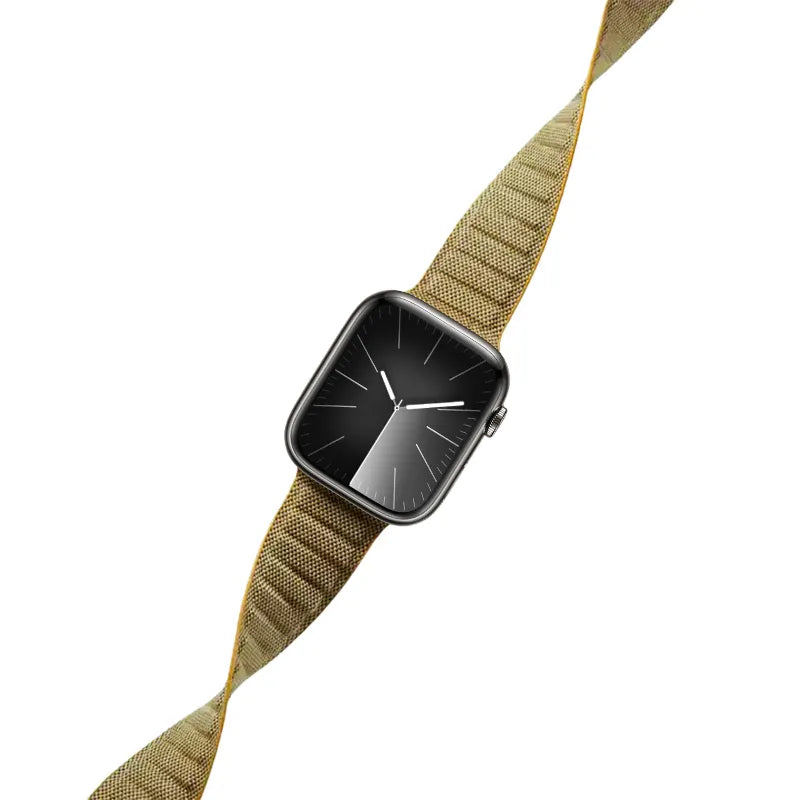 Crong Melange – magnetinis dirželis Apple Watch 38/40/41/42 mm (geltonas melansas)
