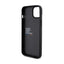 BMW Leather Carbon Blue Line – dėklas iPhone 15 Plus (juodas)
