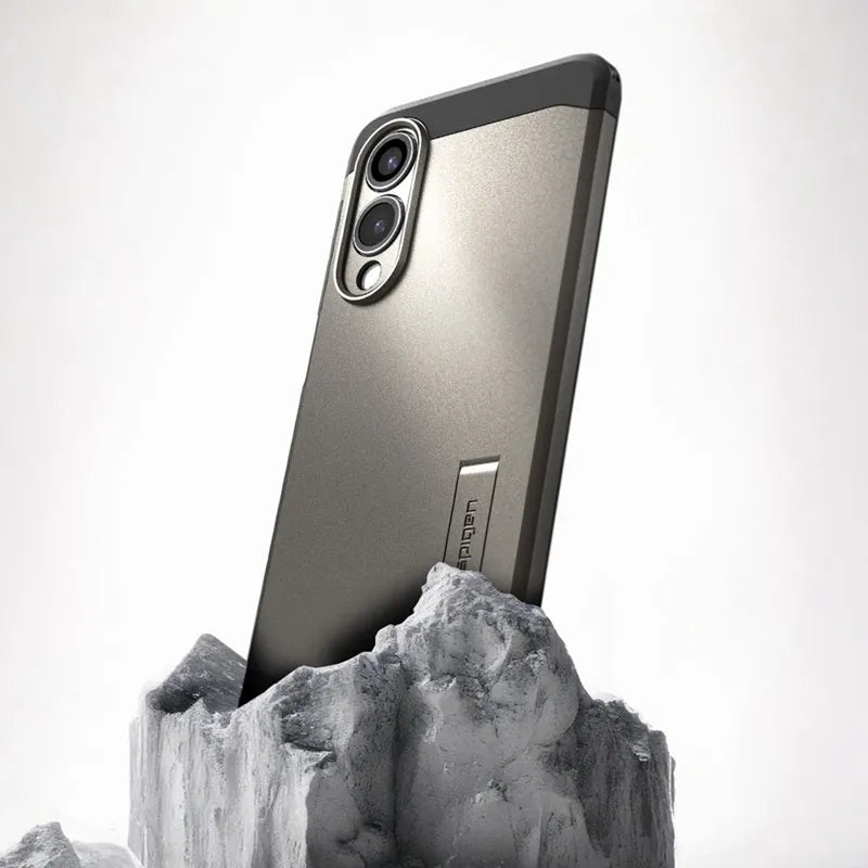 Spigen Tough Armor MagSafe – dėklas Samsung Galaxy S25 Edge (Gunmetal)