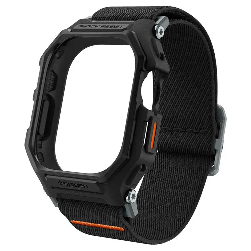 Spigen Lite Fit „Pro“ – dėklas su dirželiu, skirtas Apple Watch Ultra 1/2 49 mm (matinė juoda)