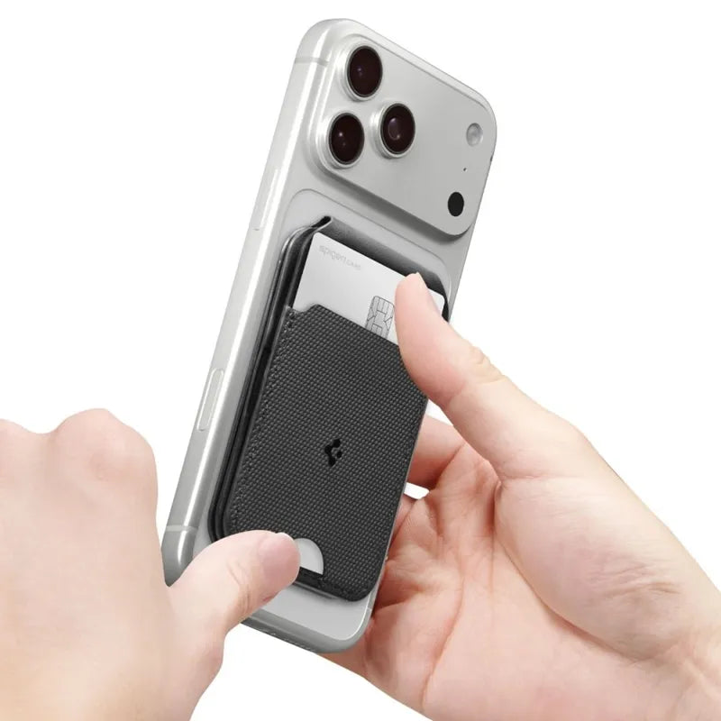 Spigen S314-2 Slim Fold Tripod MagSafe – magnetinė piniginė su stovo funkcija (juoda)