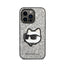 Karl Lagerfeld NFT Glitter Choupette Patch – dėklas iPhone 14 Pro (sidabrinis)