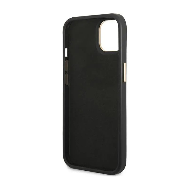 Guess Croco Collection – dėklas iPhone 14 Plus (juodas)