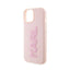 Karl Lagerfeld 3D Rubber Glitter Logo – dėklas iPhone 15 Plus telefonui (rožinis)