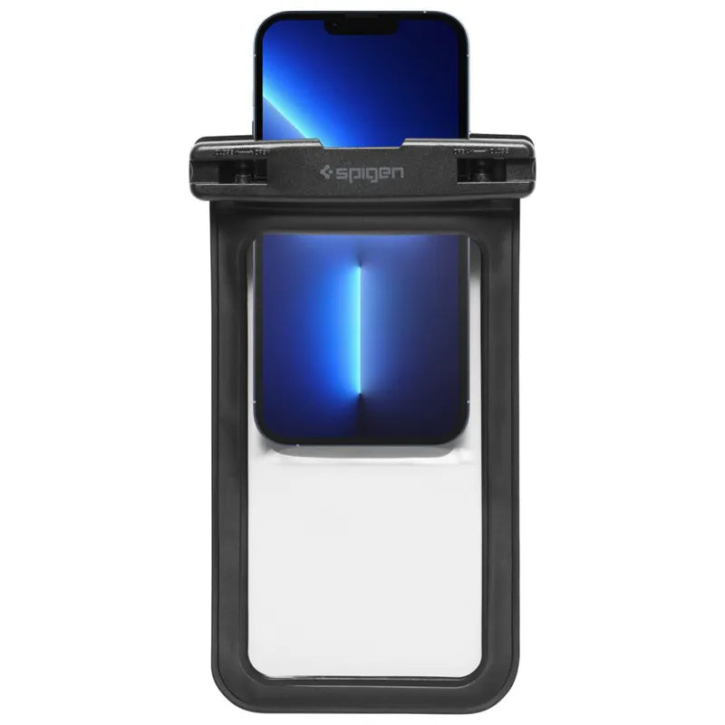 Spigen A601 universalus vandeniui atsparus dėklas - dėklas išmaniesiems telefonams iki 6,9 colio (juodas)