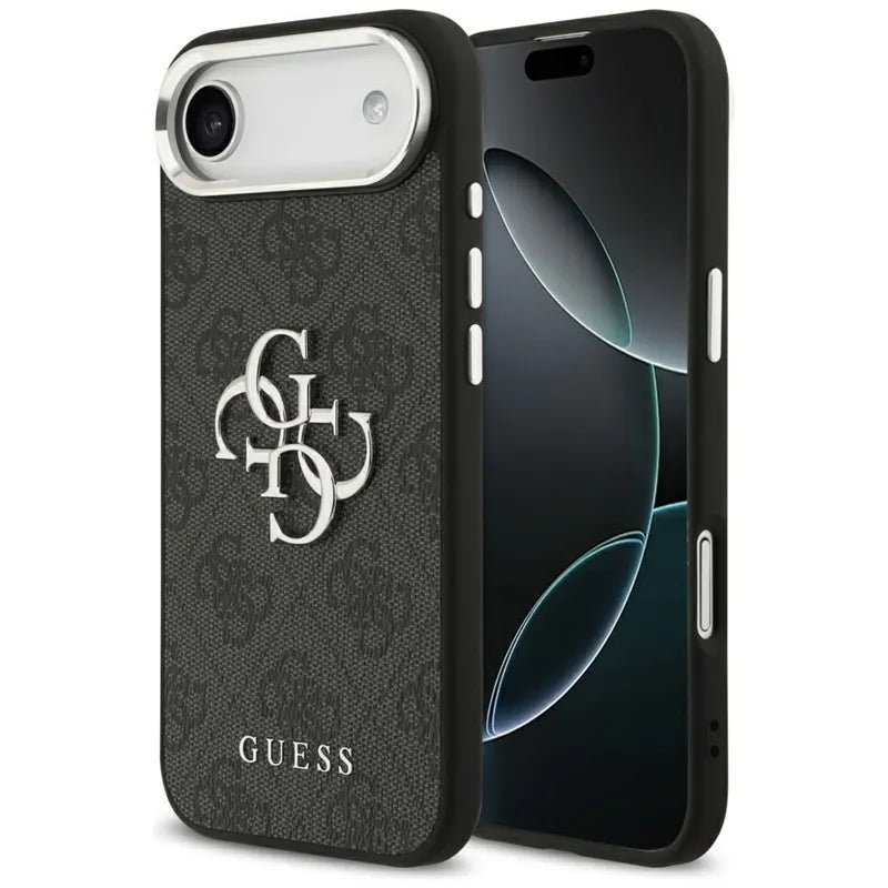 Guess 4G Big 4G Classic Logo – dėklas iPhone Air (juodas / sidabrinis)