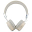 Guess Grained Classic Round Shape – belaidės Bluetooth ENC ausinės (smėlio spalvos)