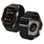 Spigen Lite Fit „Pro“ – dėklas su dirželiu, skirtas Apple Watch Ultra 1/2 49 mm (matinė juoda)