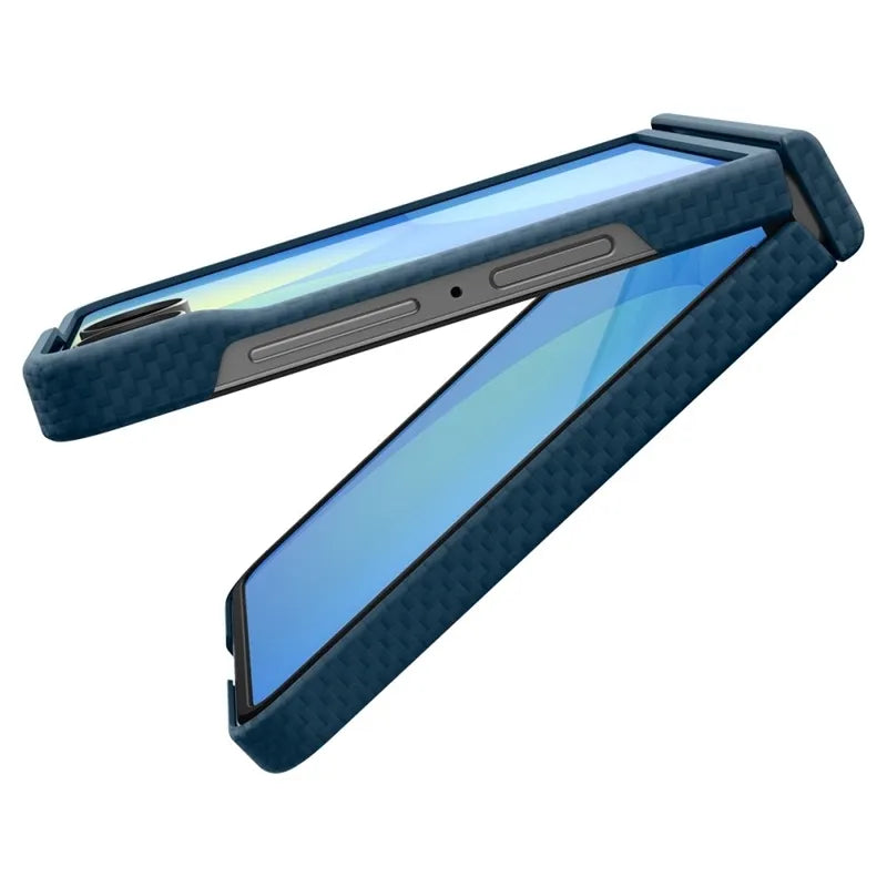 Spigen AirSkin Aramid MagSafe – Dėklas Samsung Galaxy Z Flip 8 (tamsiai mėlynas)