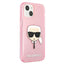 Karl Lagerfeld Karl’s Head Glitter – dėklas iPhone 13 Mini (rožinis)