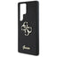 Guess Fixed Glitter Big 4G Metal Logo – dėklas Samsung Galaxy S25 Ultra telefonui (juodas)