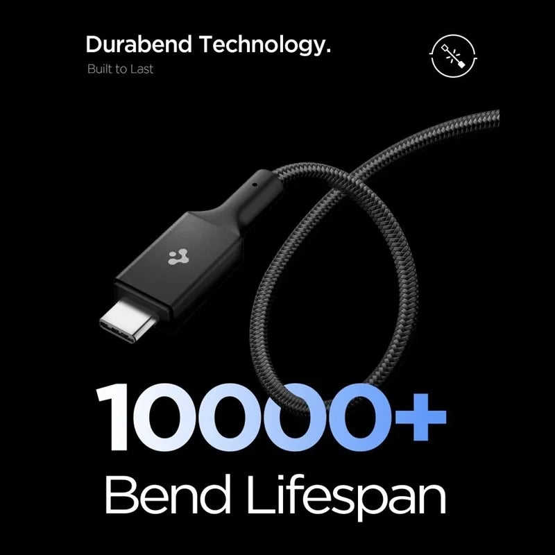 Spigen EB24015CC Essential – USB-C į USB-C PD kabelis 240 W 1,5 m (juodas)