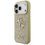 Guess Fixed Glitter Big 4G Metal Frame – Dėklas iPhone 17 Pro (auksinis)