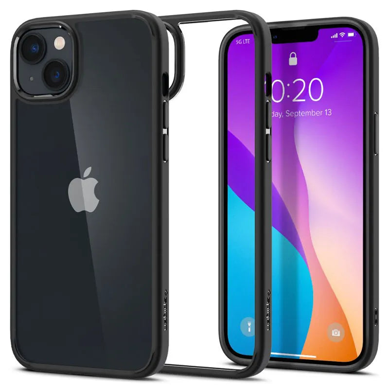 Spigen Ultra Hybrid – dėklas iPhone 15 Plus / iPhone 14 Plus (juodas)