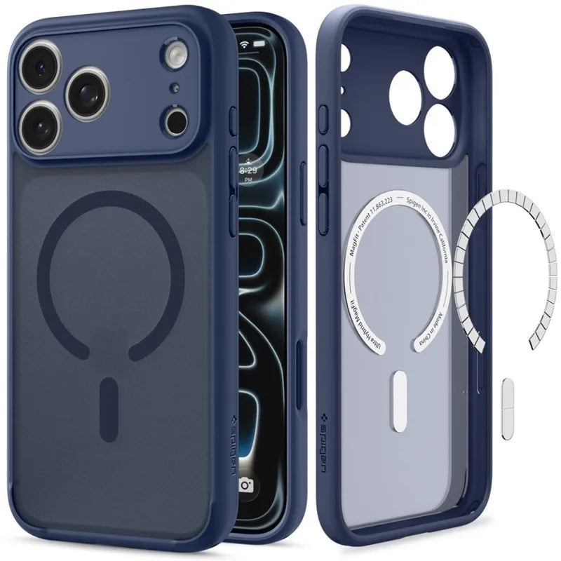 Spigen Ultra Hybrid Mag MagSafe – dėklas, skirtas iPhone 18 Pro Max / 17 Pro Max (Frost Deep Blue)