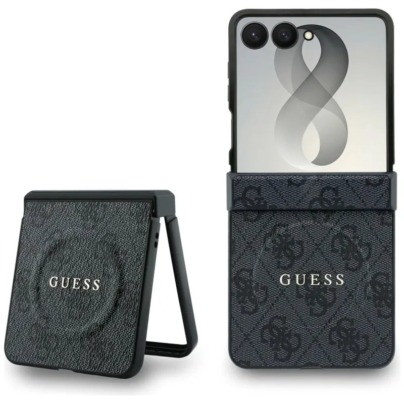 Guess 4G Classic MagSafe – dėklas Samsung Galaxy Z Flip 8 (juodas)