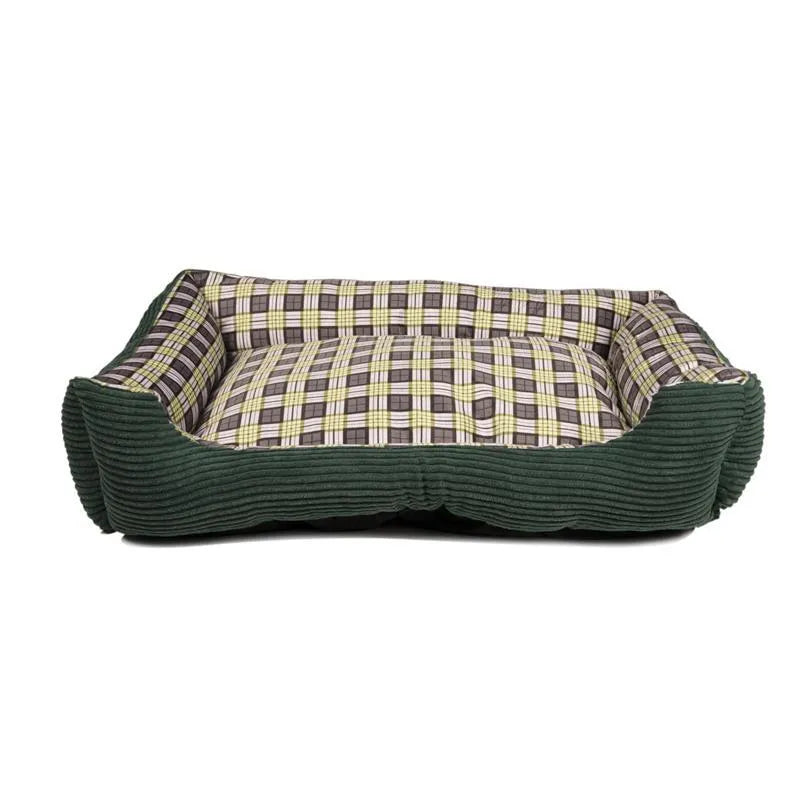 Minkšta gulto sofa šuniui 75 x 58 x 19 cm, dydis L (žalia)