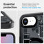 Spigen Ultra Hybrid Mag MagSafe – dėklas, skirtas iPhone 17e / 16e (Zero One Black)