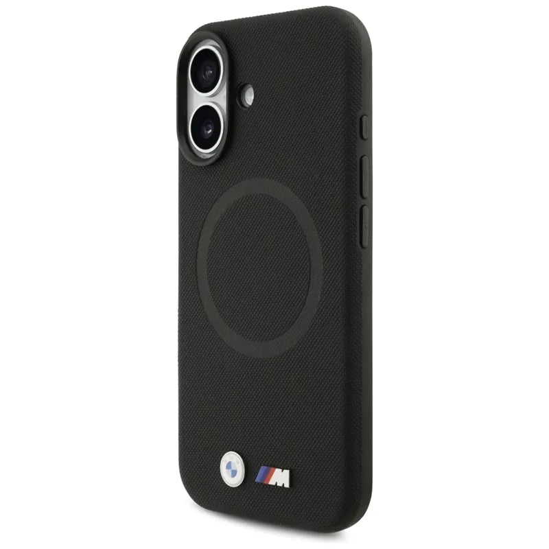 BMW M FW Metal Logo MagSafe – dėklas iPhone 17 (juodas)