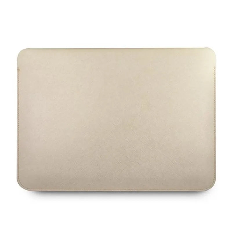 Guess Saffiano Script nešiojamojo kompiuterio dėklas - 13" (auksinis)
