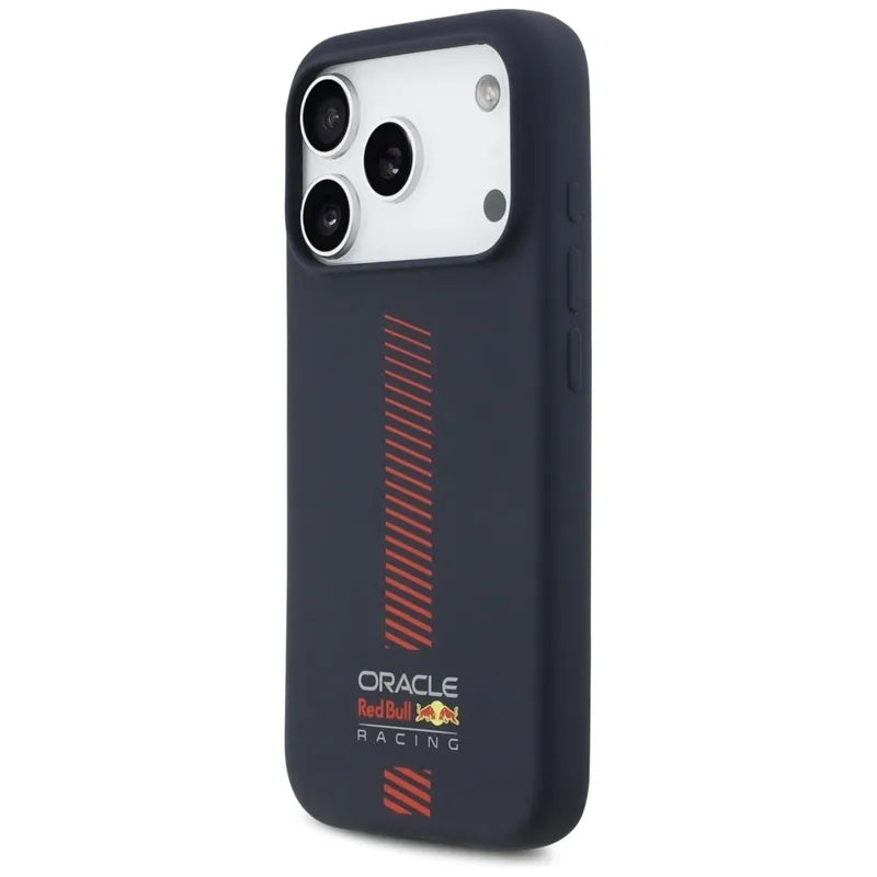 Red Bull Silicone Powerbar MagSafe – iPhone 17 Pro dėklas (tamsiai mėlynas)