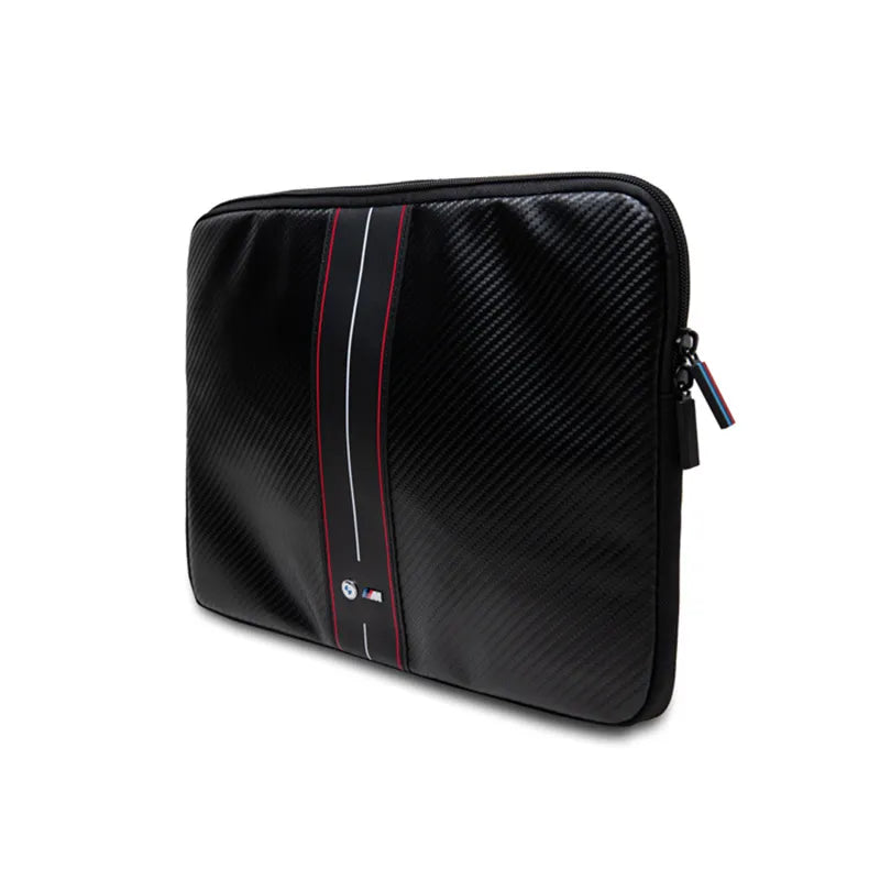 BMW Carbon Red Stripes dėklas - krepšys 13" / 14" nešiojamam kompiuteriui (juodas)