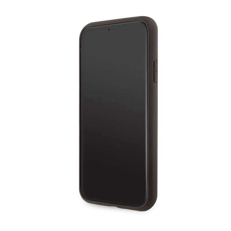 Guess 4G Printed Stripes MagSafe – Dėklas iPhone 11 (Rudas)