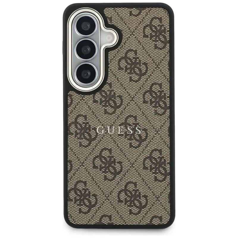 Guess 4G Embossed Ring MagSafe – Samsung Galaxy S26+ dėklas (rudas)